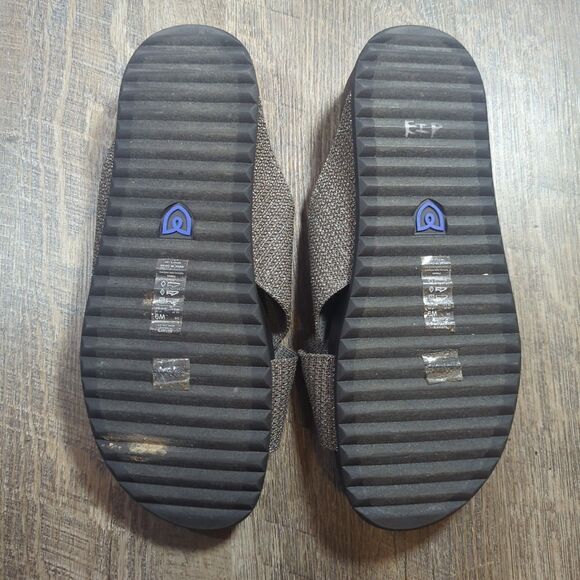 Rothy's The Weekend Slide Silver Sand Women's Size 9 Metallic Silver Black EUC - Picture 11 of 13